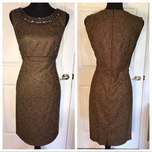 NWOT. Sleeveless Jeweled Dress.
